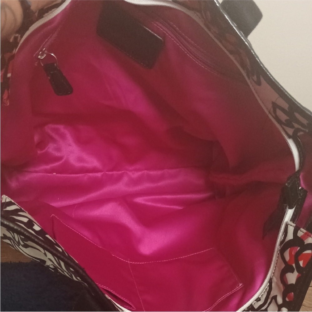 COACH POPPY GRAFITTI SCRIBBLE FLOWERS Tote - Picture 6 of 14